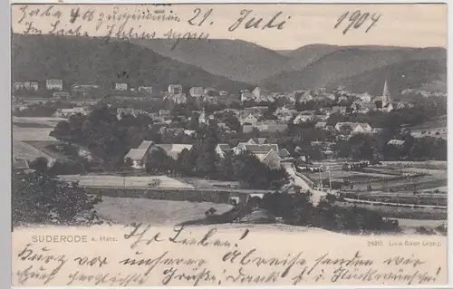 (101446) AK Bad Suderode am Harz, Panorama 1904