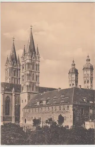 (100687) AK Naumburg a. Saale, Dom mit Gymnasium, 1913