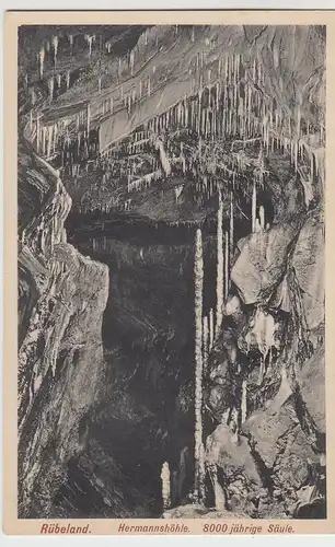 (100643) AK Rübeland, Hermannshöhle, 8000j. Säule, 1913