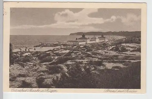 (99920) AK Ostseebad Baabe, Rügen, Strand, Bäder 1923
