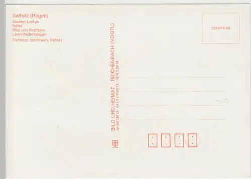 (99582) AK Sassnitz, Mehrbildkarte, 1988