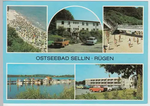 (99404) AK Ostseebad Sellin, Mehrbildkarte, 1983