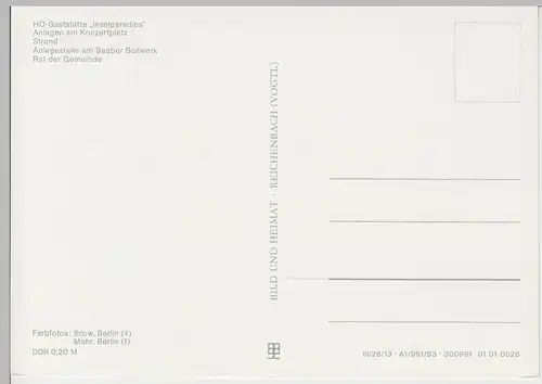 (99403) AK Ostseebad Baabe, Mehrbildkarte, 1983