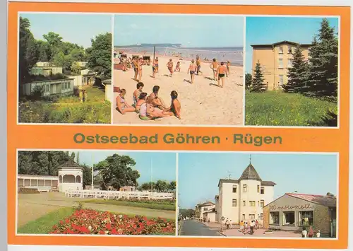 (99402) AK Ostseebad Göhren, Mehrbildkarte, 1983