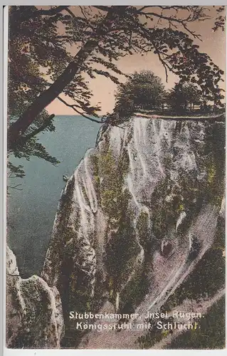 (98645) AK Rügen, Stubbenkammer, Königsstuhl mit Schlucht, vor 1945