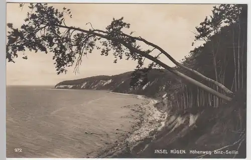 (96773) Foto AK Rügen, Höhenweg Binz Sellin, Blick aufs Meer, vor 1945