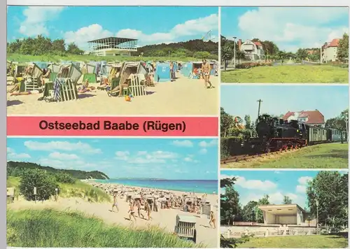 (92474) AK Ostseebad Baabe, Mehrbildkarte, 1983