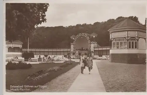 (73453) Foto AK Ostseebad Göhren, Rügen, Musikpavillon 1930