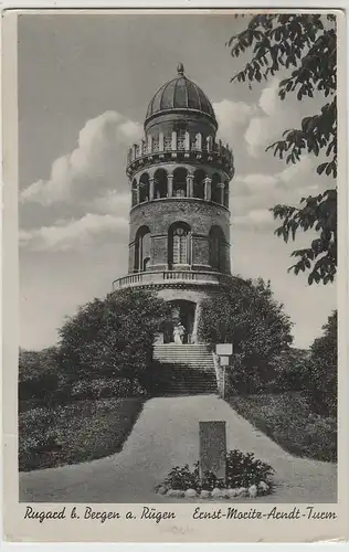 (72962) AK Bergen auf Rügen, Rugard, Ernst Moritz Arndt Turm 1937