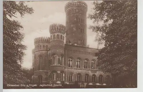 (70677) Foto AK Ostseebad Binz auf Rügen, Jagdschloß Granitz, 1920er