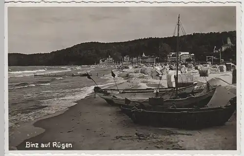 (64733) AK Ostseebad Binz, Rügen, Strand, vor 1945