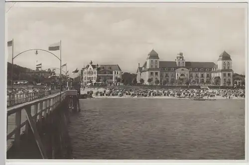 (64732) Foto AK Ostseebad Binz, Rügen, Seebrücke, Kurhaus 1931