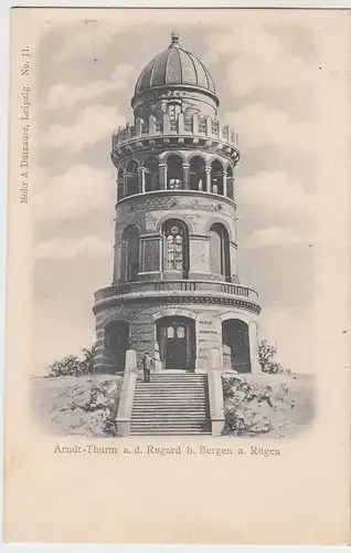 (53119) AK Arndt-Turm a.d. Rugard bei Bergen auf Rügen, vor 1905