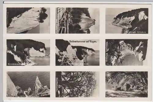 (52549) Foto AK Rügen, Mehrbild, perforiert, zerteilbar, Stubbenkammer 1938