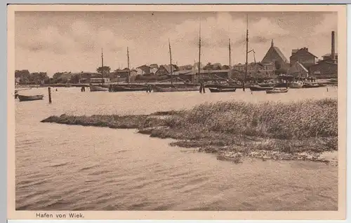 (47602) AK Wiek, Rügen, Hafen, Segelboote, vor 1945