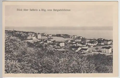 (45730) AK Sassnitz auf Rügen, Totale vom Bergschlösschen 1910/20er