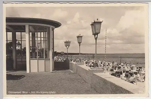 (36215) Foto AK Ostseebad Binz, Am Kurkonzertplatz, 1938