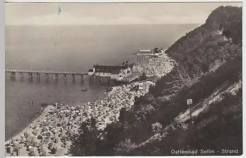 (36093) Foto AK Ostseebad Sellin, Strand, 1929