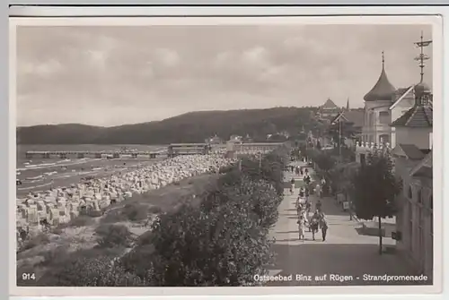 (30595) Foto AK Ostseebad Binz, Strandpromenade, 1939