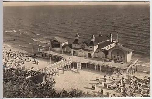 (29942) Foto AK Sellin, Seebrücke 1958