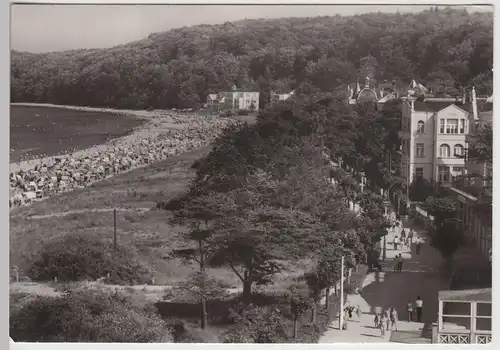 (112781) Foto AK Binz a. Rügen, Blick auf den Strand 1985