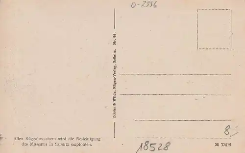 (107882) AK Bergen, Rügen, Post, St. Marienkirche, Denkmal, vor 1945