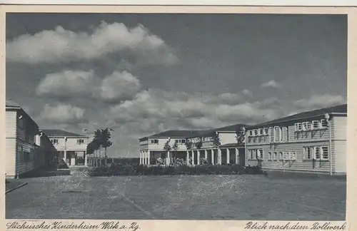 (107880) AK Wiek, Rügen, Sächsisches Kinderheim, Blick zum Bollwerk, vor 1945