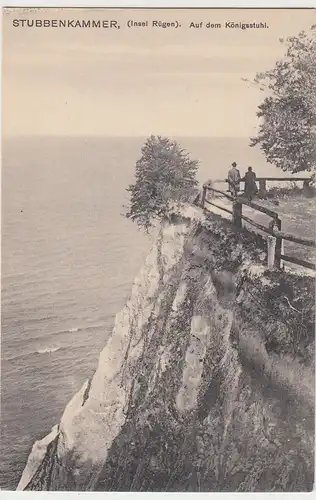 (106720) AK Insel Rügen, Stubbenkammer, Auf dem Königsstuhl, vor 1945