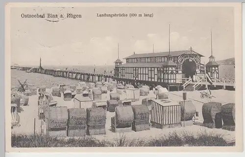 (106620) AK Ostseebad Binz auf Rügen, Landungsbrücke, 1935