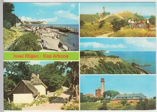 (102904) AK Kap Arkona, Rügen, Mehrbildkarte, Leuchtturm 1982