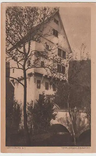 (77251) AK Rothenburg ob der Tauber, Topplerschlösschen, vor 1945
