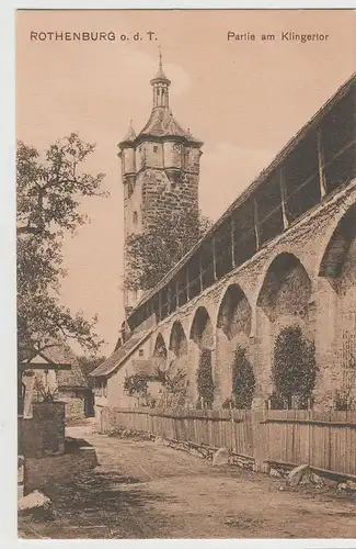 (77244) AK Rothenburg ob der Tauber, Klingentor, Stadtmauer, um 1906