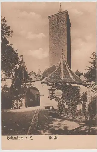(77242) AK Rothenburg ob der Tauber, Burgtor, vor 1945