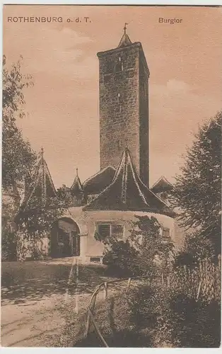 (77240) AK Rothenburg ob der Tauber, Burgtor, um 1906