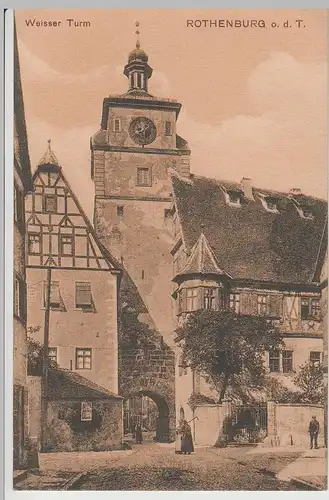 (72905) AK Rothenburg ob der Tauber, Weißer Turm, um 1906