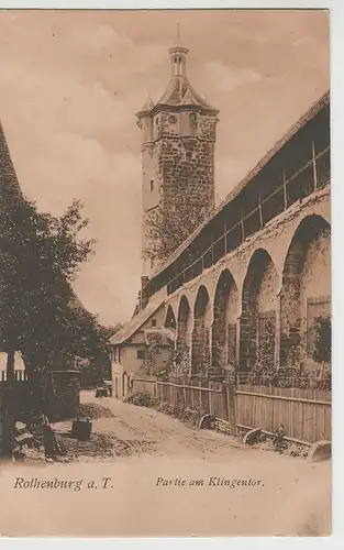 (69775) AK Rothenburg ob der Tauber, Klingentor, Klingenschütt, bis um 1905