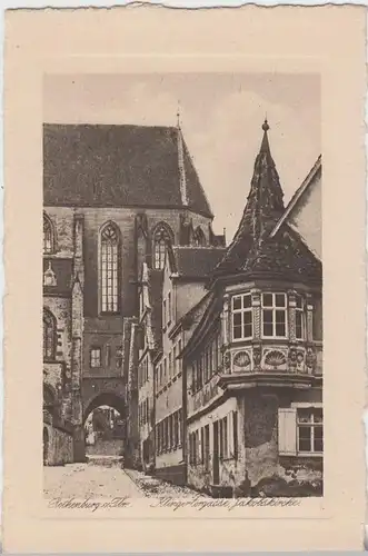 (54012) AK Rothenburg o.d. T., Klingertorgasse, auf Büttenkarton, vor 1945