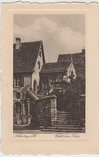 (54014) AK Rothenburg o.d. T., Winkel beim Küster, auf Büttenkarton, vor 1945