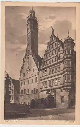 (50931) AK Rothenburg o.d. Tauber, Rathaus, vor 1945