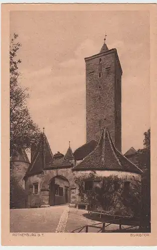 (50930) AK Rothenburg o.d. Tauber, Burgtor, vor 1945