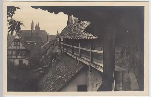 (44714) Foto AK Rothenburg o.d.Tauber, Wehrgang beim Spitaltor 1920/30er