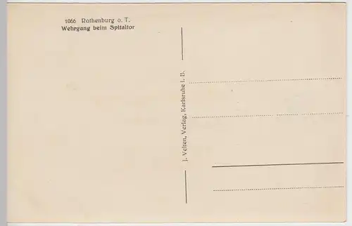 (44714) Foto AK Rothenburg o.d.Tauber, Wehrgang beim Spitaltor 1920/30er