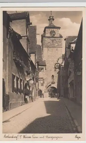 (34684) Foto AK Rothenburg o.d.Tauber, Georgengasse, Weißer Turm