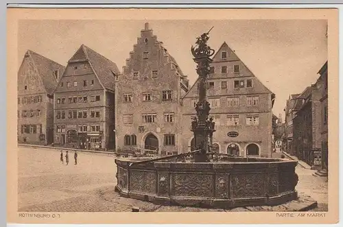 (34540) AK Rothenburg o.Tauber, Partie am Markt, vor 1945