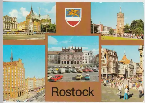 (99650) AK Rostock, Mehrbildkarte, 1983