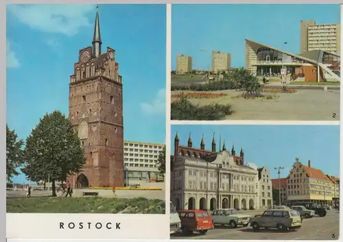 (99643) AK Rostock, Mehrbildkarte, 1971