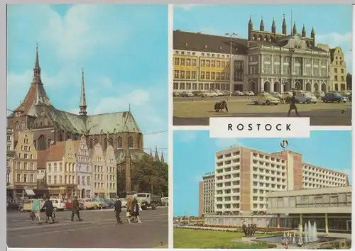 (99641) AK Rostock, Mehrbildkarte, 1971