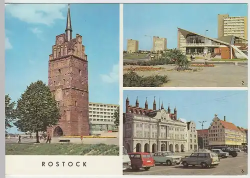 (99640) AK Rostock, Mehrbildkarte, 1977