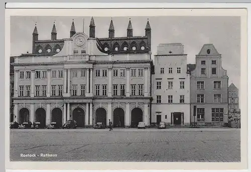 (55403) AK Rostock, Rathaus 1958