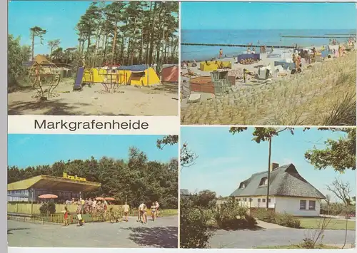 (102087) AK Rostock, Markgrafenheide, Mehrbildkarte 1980